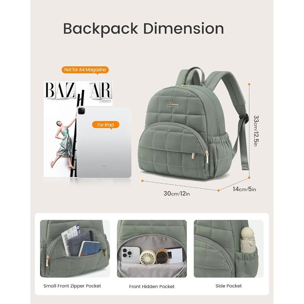 Versatile Mini Puffer Backpack With Ergonomic Str… - image 5